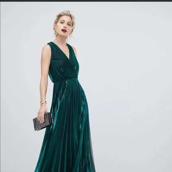 green shimmer maxi dress Green Shimmery Nights Maxi Dress main image 0